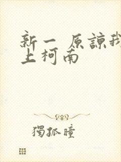 新一 原谅我爱上柯南