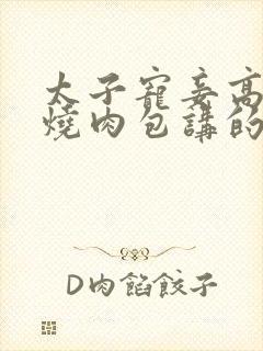 太子宠妾高肉红烧肉包讲的什么