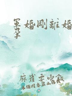 军婚刚离婚就怀孕