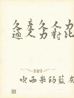 久产久人力与普通人力对比