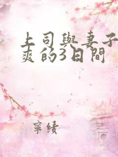 上司与妻子干到爽的3日间