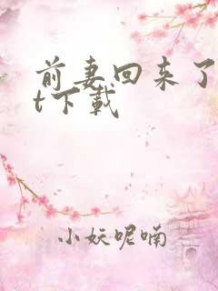 前妻回来了txt下载