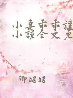 小妻乖乖让我宠小说全文免费阅读