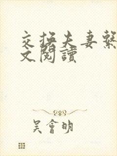 交换夫妻系列全文阅读