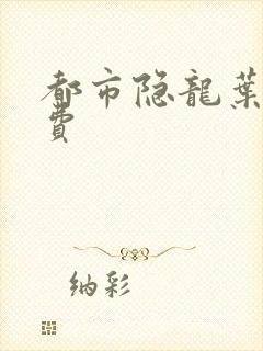都市隐龙叶辰免费