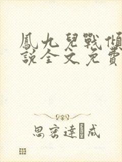 凤九儿战倾城小说全文免费阅读无弹窗