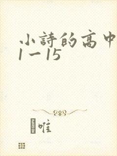 小诗的高中日记1一15
