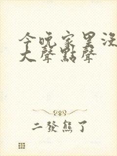 今晚家里没人叫大声点声