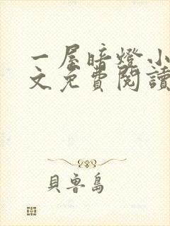 一屋暗灯小说全文免费阅读