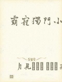 霸宠独门小娇妻