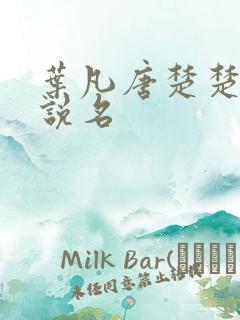 叶凡唐楚楚的小说名