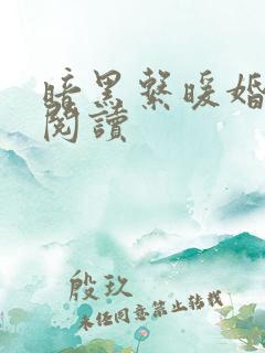 暗黑系暖婚免费阅读
