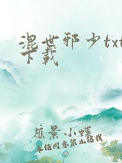 混世邪少txt下载