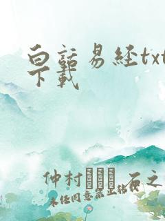 白话易经txt下载