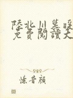 陆北川慕暖全文免费阅读大结局