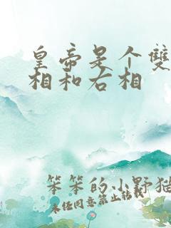 皇帝是个双被左相和右相