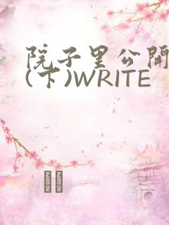 院子里公开惩戒(下)WRITE
