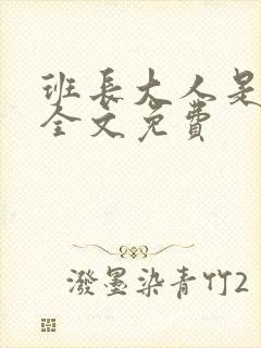 班长大人是S货全文免费