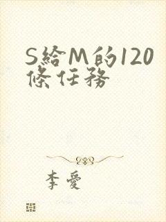 S给M的120条任务