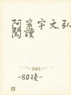 阿宁宇文弘免费阅读