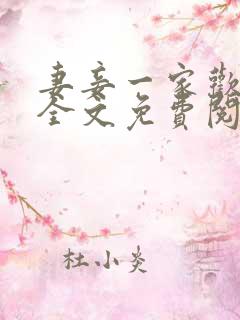 妻妾一家欢小说全文免费阅读