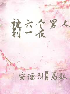 被六个男人躁J到一夜