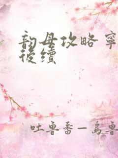 韵母攻略宁秋婉后续