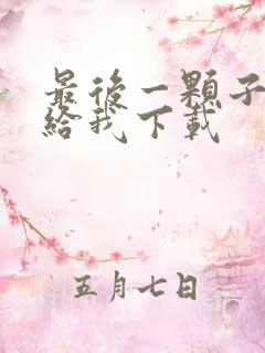 最后一颗子弹留给我下载