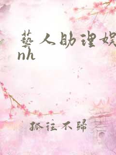 艺人助理娱乐圈nh