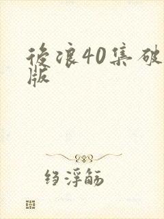 后浪40集破解版