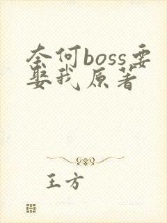 奈何boss要娶我原著