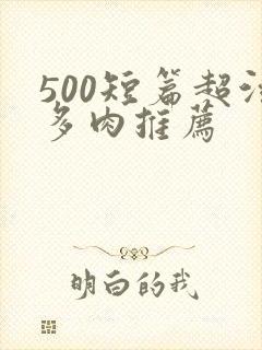 500短篇超污多肉推荐