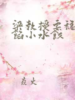 梁教授要稳住肉馅小水饺