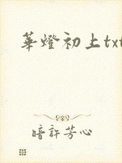 华灯初上txt