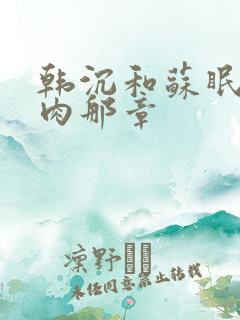 韩沉和苏眠的肉肉那章