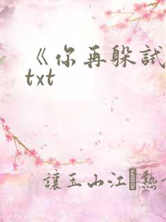 《你再躲试试》txt
