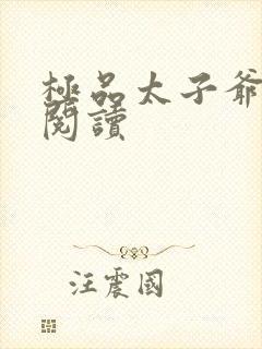 极品太子爷全文阅读