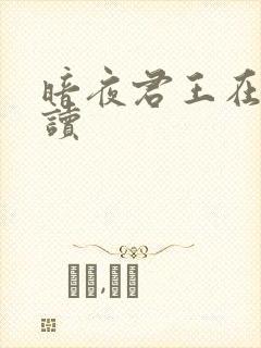 暗夜君王在线阅读