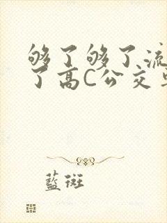 够了够了流出来了高C公交车