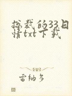 总裁的33日索情txt下载
