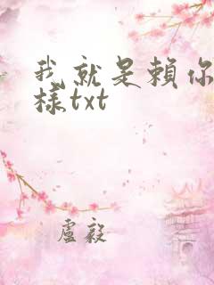 我就是赖你 怎样txt