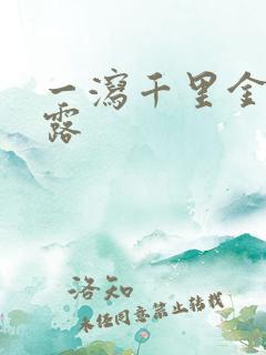 一泻千里金银花露