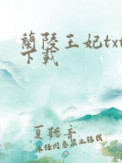 兰陵王妃txt下载