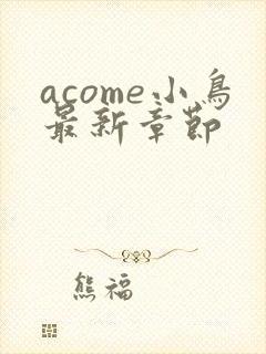 acome小鸟最新章节