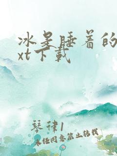 冰是睡着的水txt下载