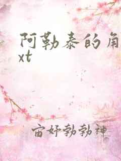 阿勒泰的角落txt