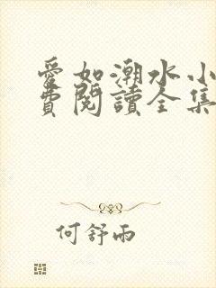 爱如潮水小说免费阅读全集