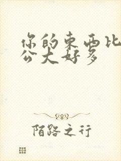 你的东西比我老公大好多