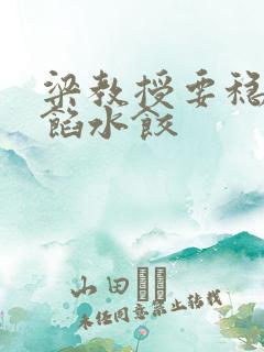 梁教授要稳住肉馅水饺