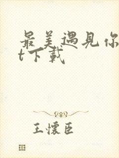 最美遇见你txt下载
